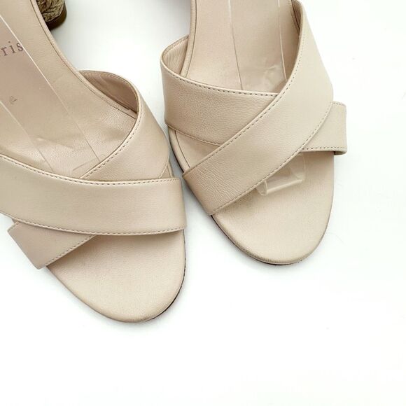 CHRISTIAN LOUBOUTIN Mariza Espadrille Block Heels Size 40 US 9.5 Beige Nude - Picture 6 of 13